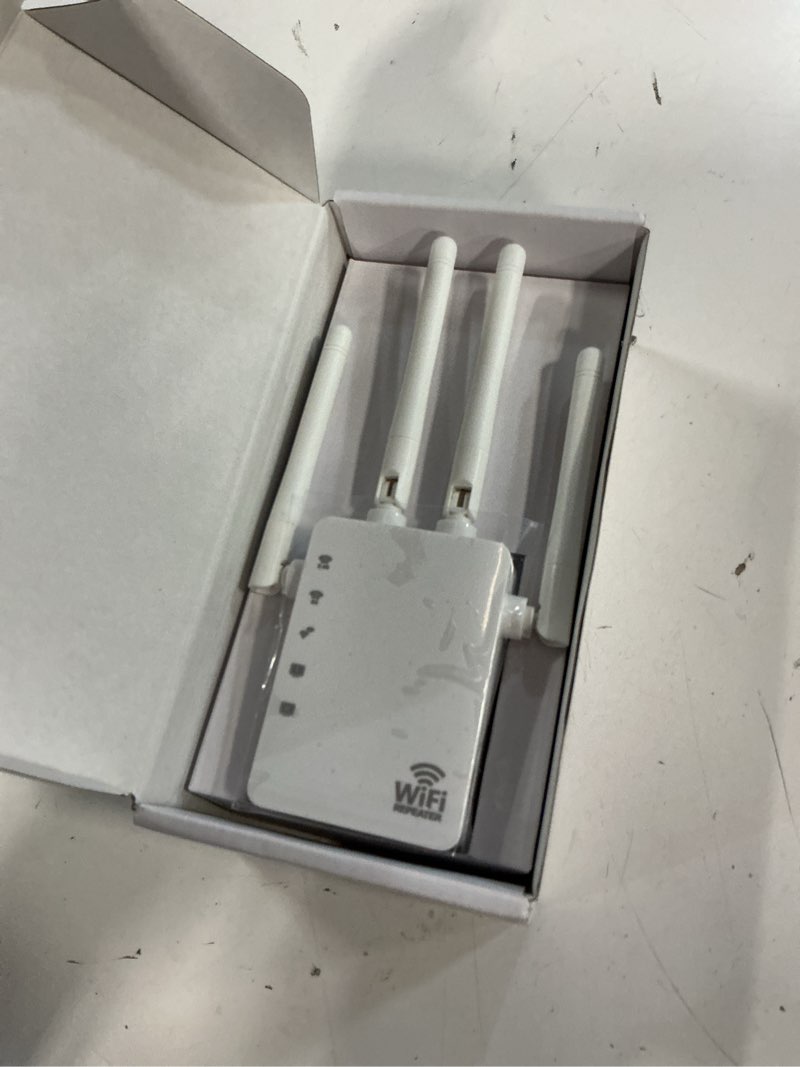 Condition photo showing Good Condition for 1.2gbps dual band wifi extender, easymesh compatible, 12880 sq.ft coverage, wifi extender signal booster supports 105 devices with one ethernet port white-q002