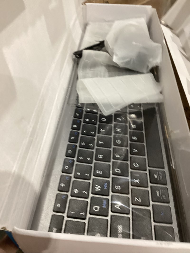 Condition photo showing New/Like New for iclever dk03 bluetooth keyboard and mouse, rechargeable dual-mode (bluetooth 4.2 + 2.4g) wireless keyboard and mouse combo, ultra-slim multi-device keyboard for mac, ipad, apple, android, windows black gray-2