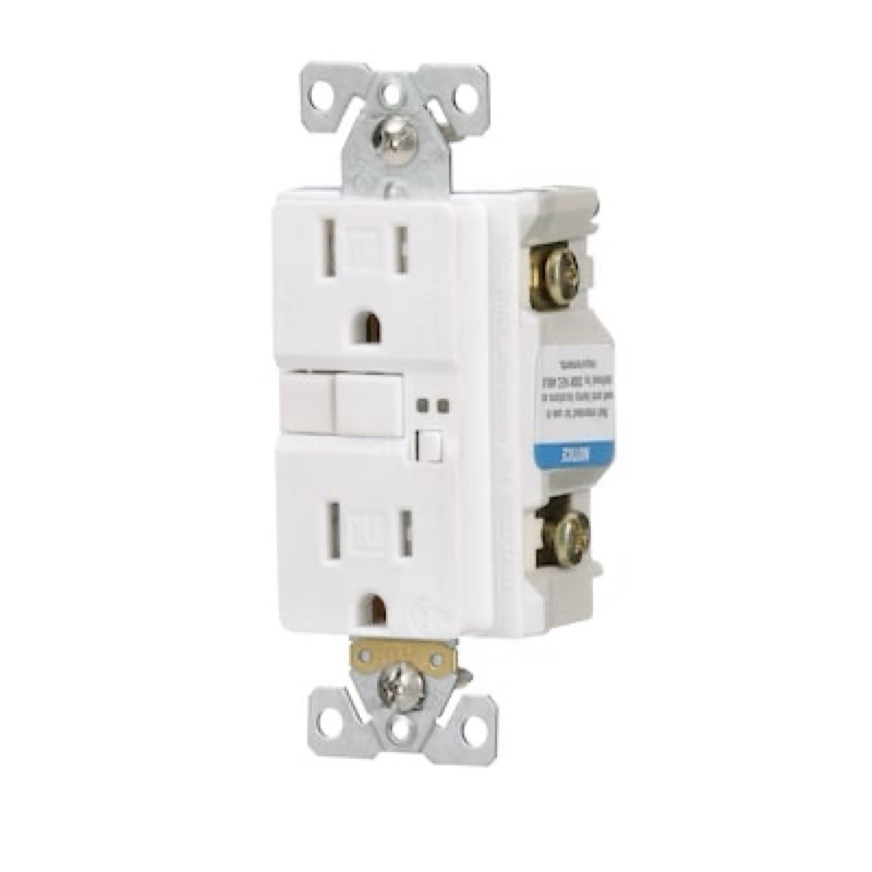 Eaton 15 -Amp 125-volt Tamper Resistant GFCI Residential Decorator Outlet Receptacles , White