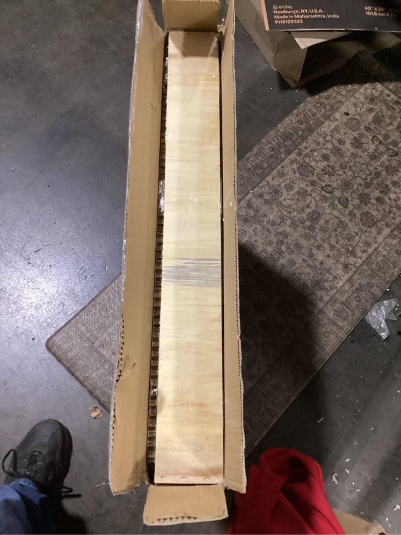 Condition photo showing As Is for 24" Round LED Bathroom Mirror, Wall Mounted Round Backlit Mirror LED Bathroom Vanity Mirror with Light Fog Free Circle Lighted Mirror with Gold Frame, Smart Light up Mirror 3-Color Gold 24"L x 24"W