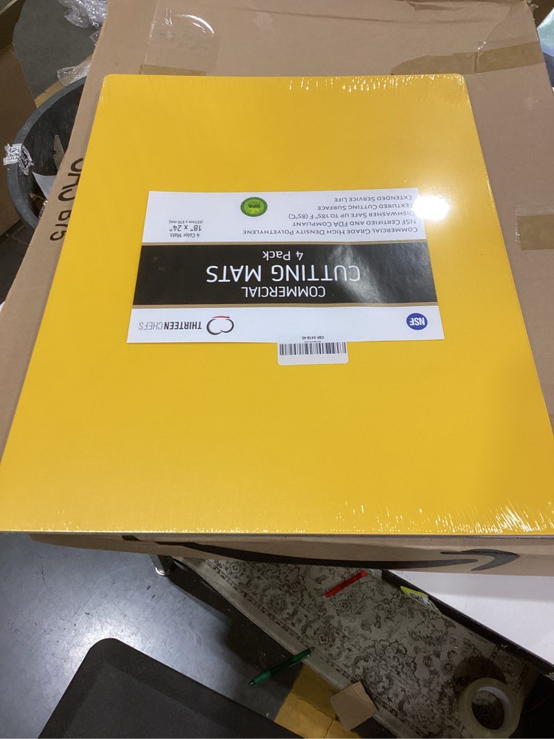 Condition photo showing New/Like New for Commercial Grade Cutting Board Mats, Extra Large 24 x 18 Inch, Multi-Color 4 Pack Set