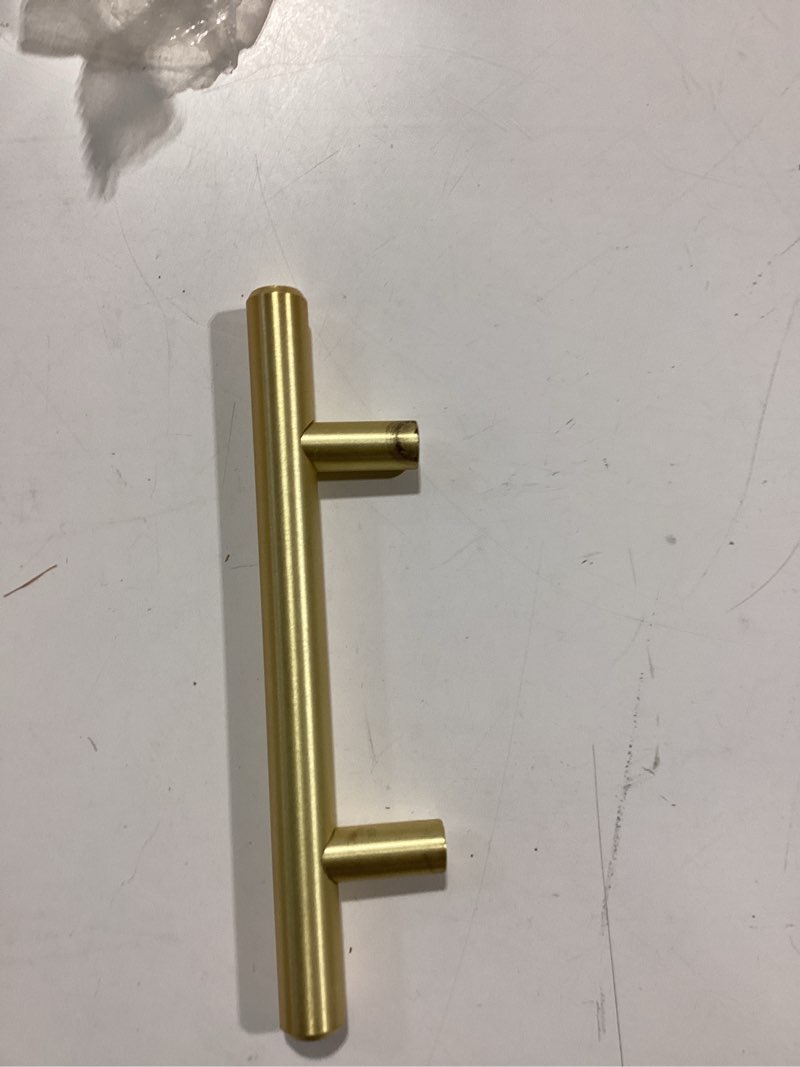 Condition photo showing Good Condition for origin 21 axel 3-3/4-in , 96mm center to center solid stainless satin gold cylindrical bar drawer