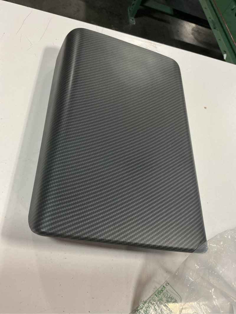 Condition photo showing New/Like New for tesla model 3, y center console armrest cover, abs, matte carbon fiber
