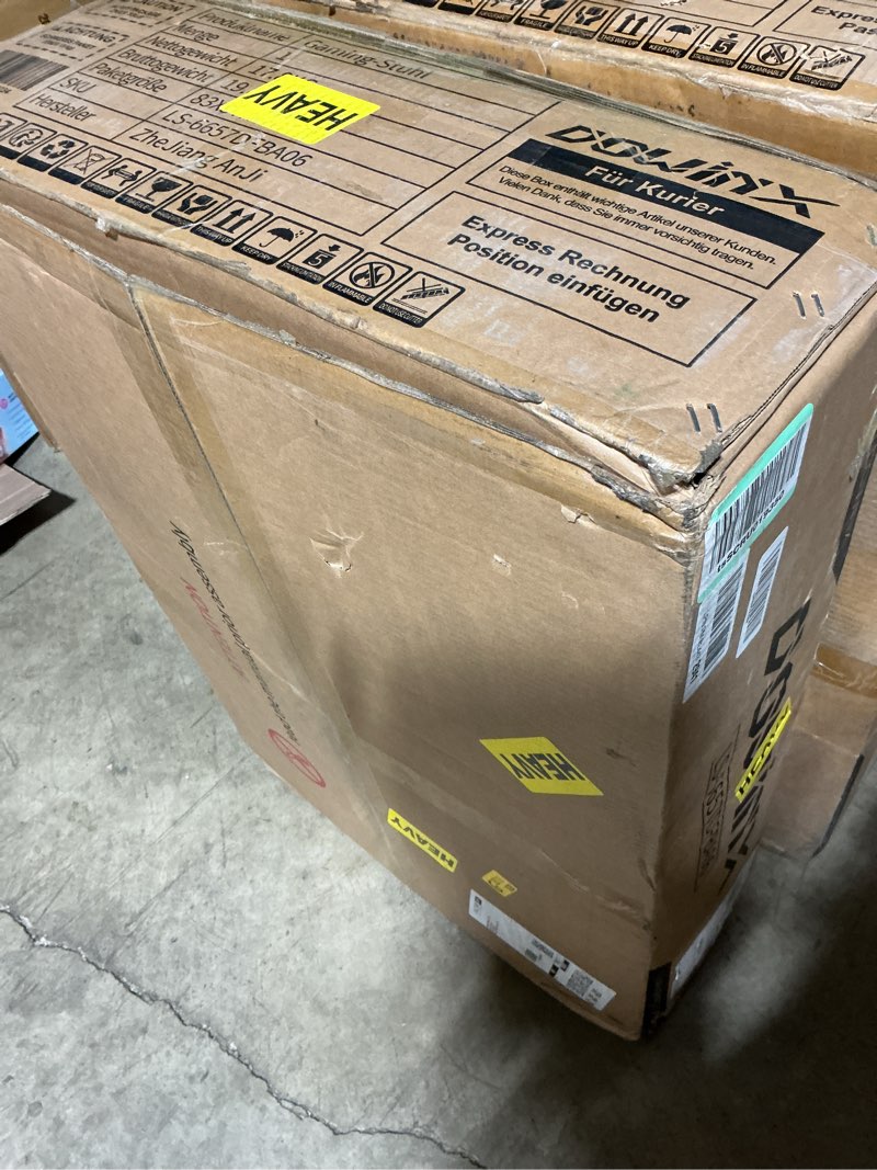 Condition photo showing New/Like New for dowinx gaming chair fabric with pocket spring cushion, massage game chair cloth with headrest, ergonomic computer chair with footrest 290lbs, black black standard