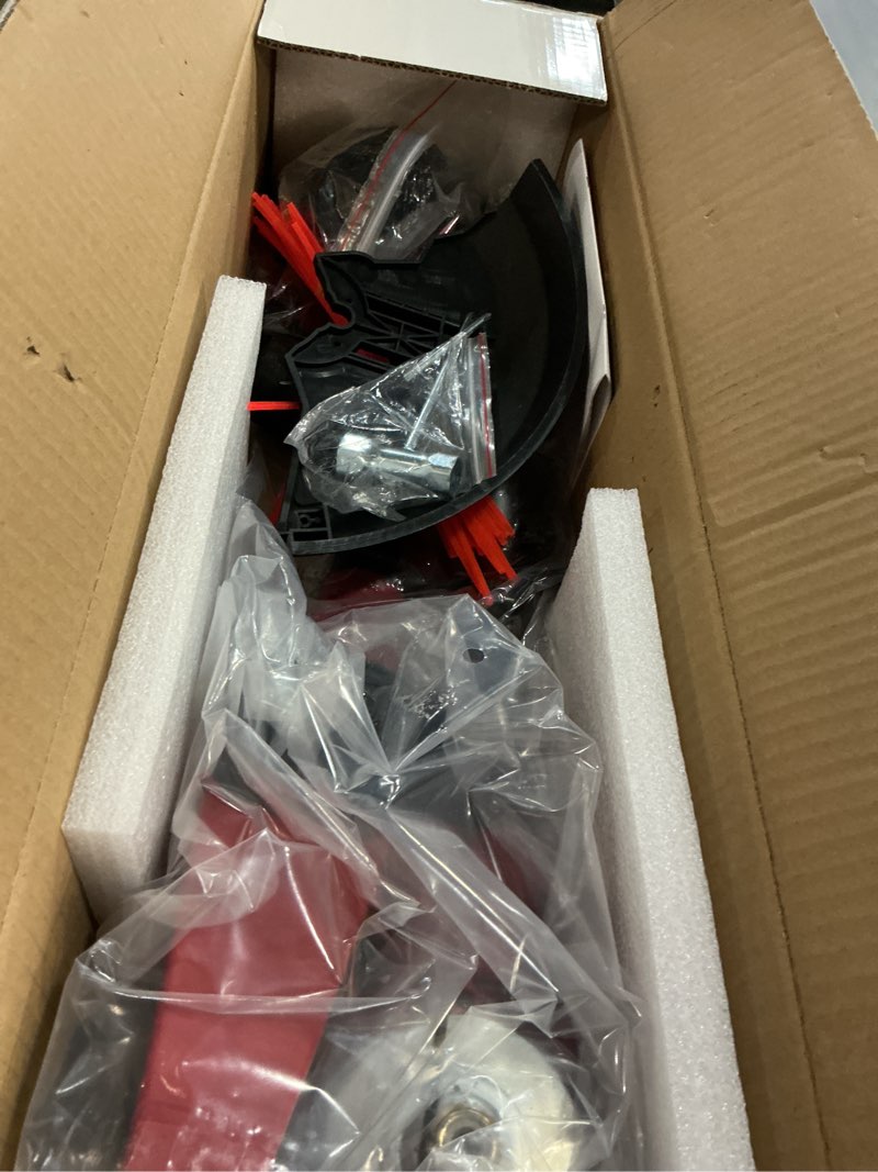 Condition photo showing New/Like New for cordless string trimmer compatible with milwaukee 18v (tool only), mtiolhig weed eater with brushless motor & battery level display, 3 in 1 electric weed wacker/edger trimmer/lawn mower for yard, red