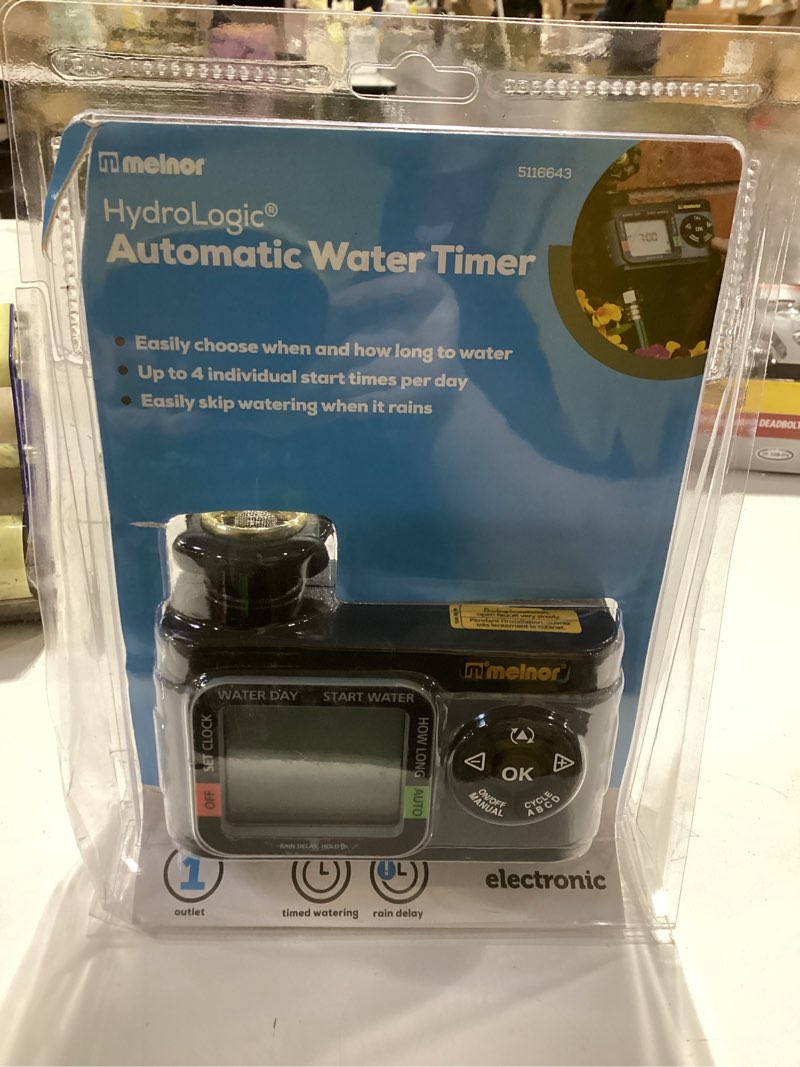 Condition photo showing As Is for melnor 1 output port stationary digital hose end timer