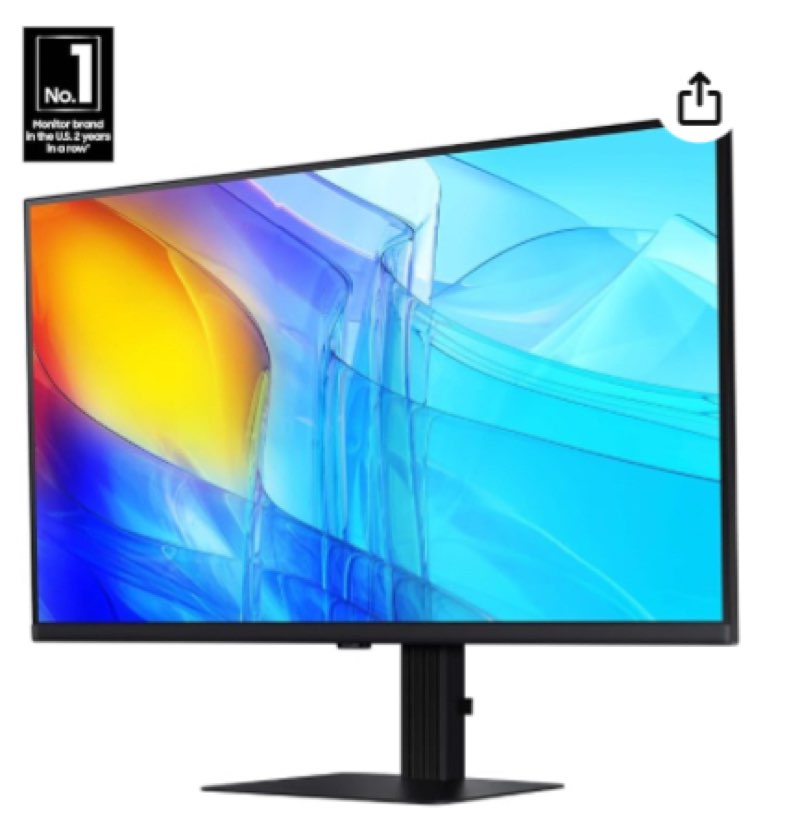 SAMSUNG 32" ViewFinity S8 (S80D) Series 4K UHD High Resolution Computer Monitor, HDR10, Multiple Por