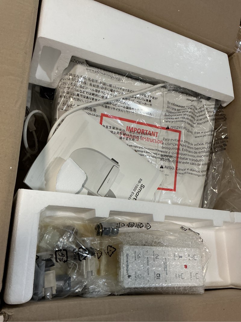 Condition photo showing Good Condition for smartbidet® sb-1000we electric smart bidet toilet seat with heated seat, warm air dryer, temperature control wash, and remote control, elongated seat elongated remote control