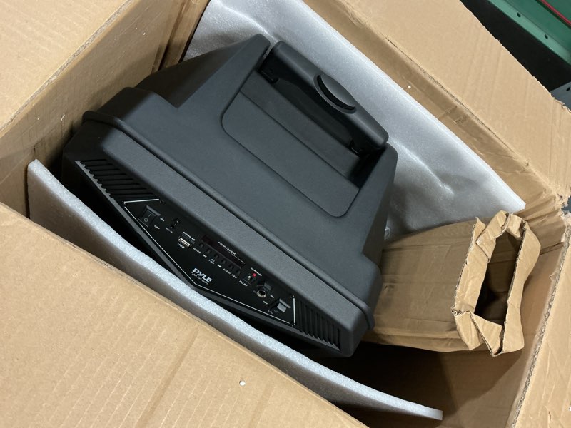 Condition photo showing Good Condition for pyle portable bluetooth pa speaker system - 800w outdoor bluetooth speaker portable pa system w/ microphone in, party lights, mp3/usb, fm radio, rolling wheels - mic, remote - pyle pphp122sm,black