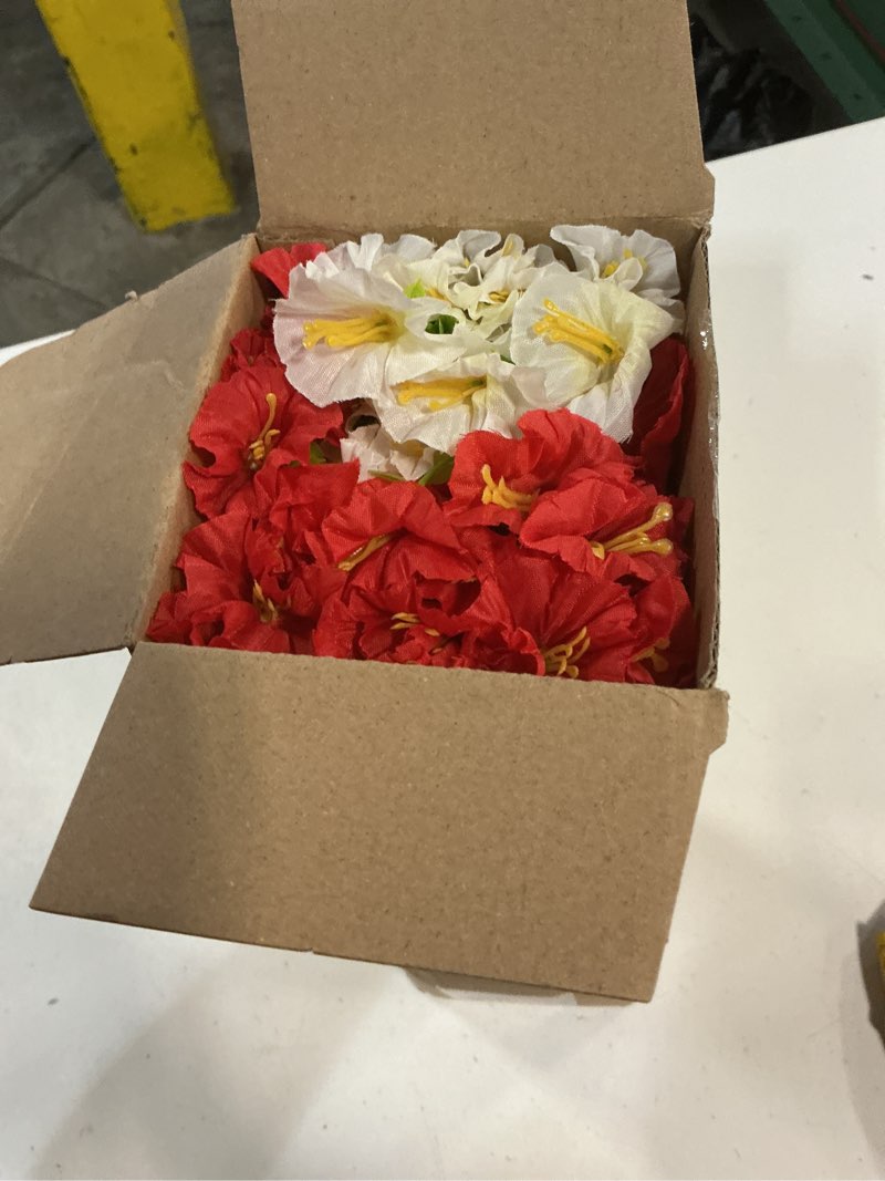 Condition photo showing Good Condition for 12 pcs red white blue artificial flower outdoor uv resistant petunias patriotic silk flower 4th of july decor usa independence short stem faux cemetery flowers pot window garden 250 anniversary decor