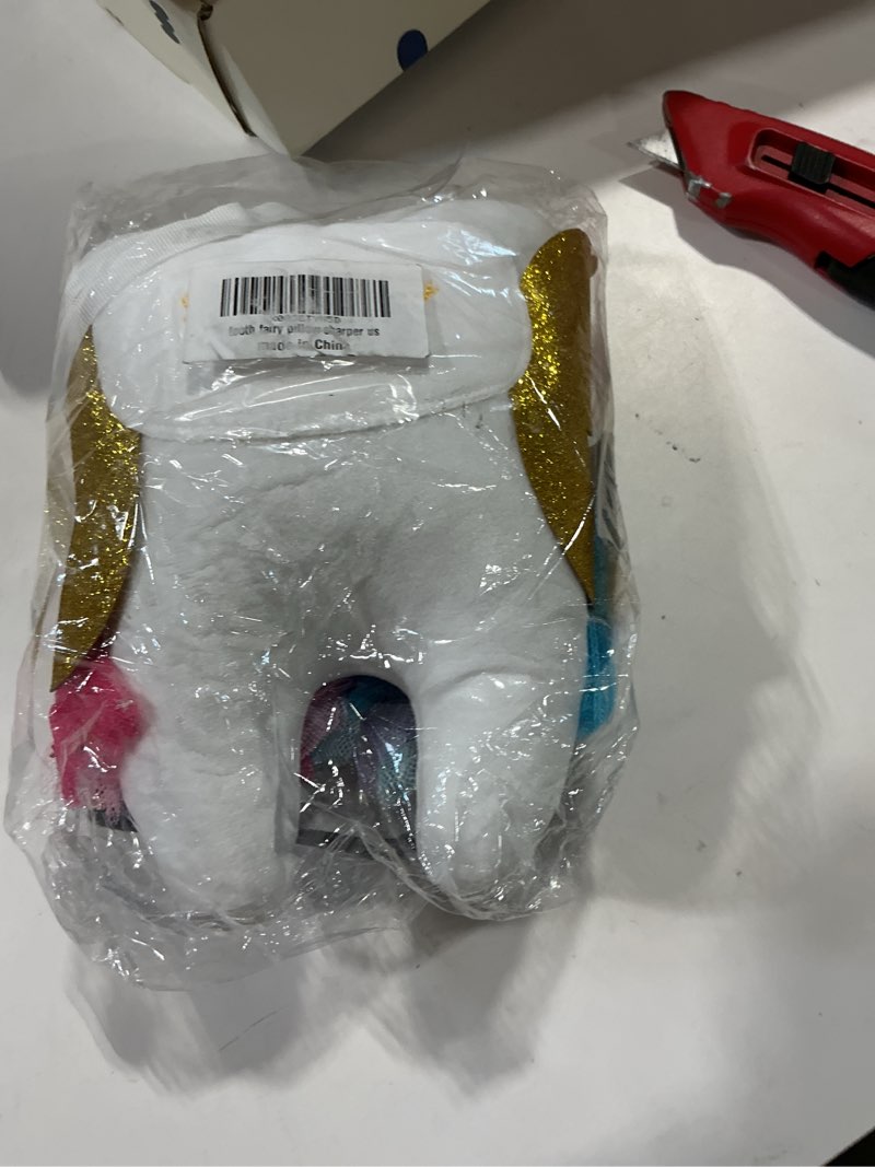 Condition photo showing Good Condition for tooth fairy pillow with pocket for girls and boys kids tooth pillow toothfairy gifts tooth keepsake pouch 8.6 x 4.8 inches (for boys)