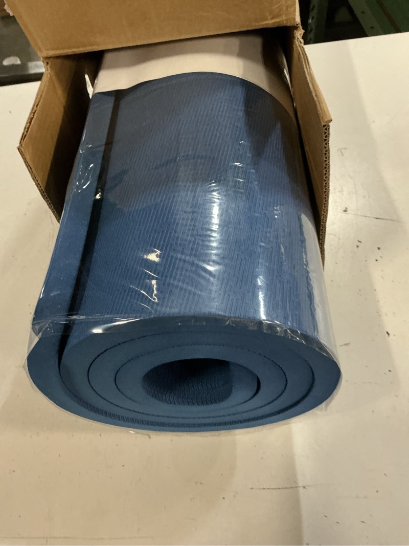 Condition photo showing Good Condition for hatha yoga 4/5 inch tpe yoga mat fitness & exercise mats large size 72"l x 32"w non-slip anti-tear for women men blue