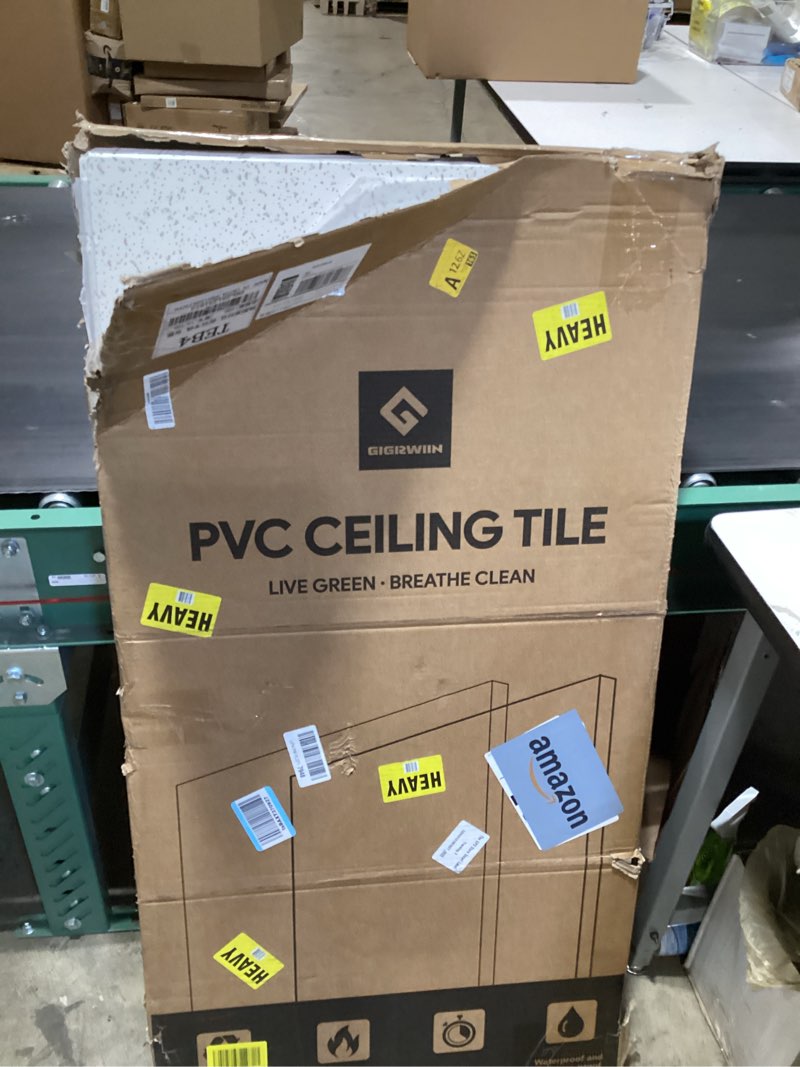 Condition photo showing New/Like New for 2ft x 4ft printed pro ceiling tiles - pvc ceiling panel 24 x 48in – waterproof, washable and fire-rated - high-grade pvc to prevent breakage-cover 80 sq. ft-package of 10 tiles 2x4