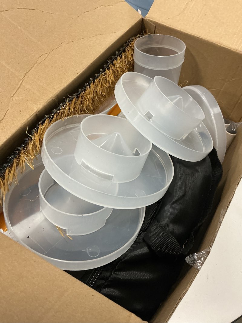 Condition photo showing Good Condition for 42 in brooder box for chick, 7-in-1 chick starter kit, includes 10×10 in heating brooder plate, baby chicken pen, 2pcs chicken feeder, 2pcs waterer, perch, nesting pad up to 15 chicks, duck, quail
