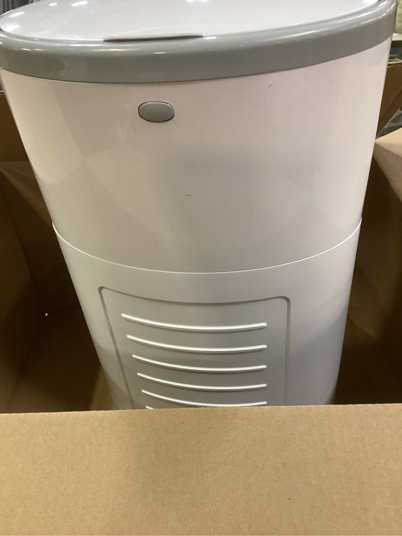 Condition photo showing As Is for Diaper Dekor EKO Classic Diaper Pail, White | ONLY Eco-Friendly Diaper Pail Made with 70% Recycled Materials | Hands-Free: Step–Drop–Done | Cost-Effective Refill System Eko White
