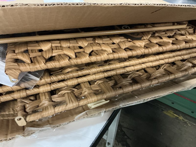 Condition photo showing Good Condition for snughome cat litter box enclosure furniture hidden with litter mat, hidden washroom furniture with door, handwoven rattan cat washroom box, indoor pet house for living room, bedroom(natural) natural 20.87"l x 16.93"w x 22.44"h