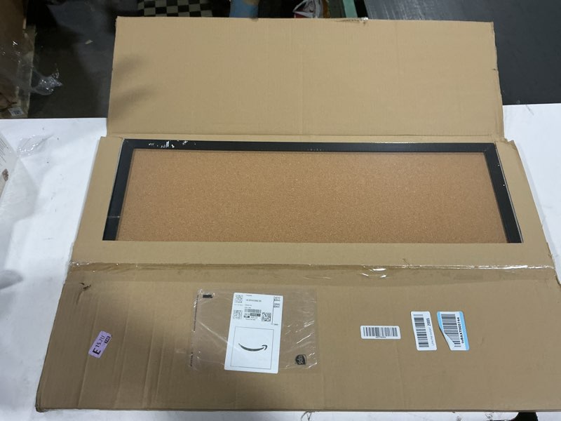 Condition photo showing Good Condition for quartet cork bulletin board, framed corkboard, 2' x 3', black frame, message board, vision board (mwdb2436-bk)