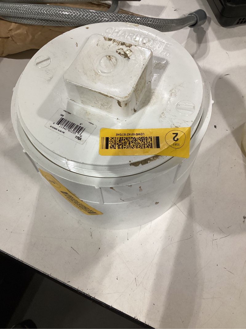 Condition photo showing As Is for charlotte pipe 6 dwv cleanout plug dwv (drain, waste and vent) (1 unit piece)