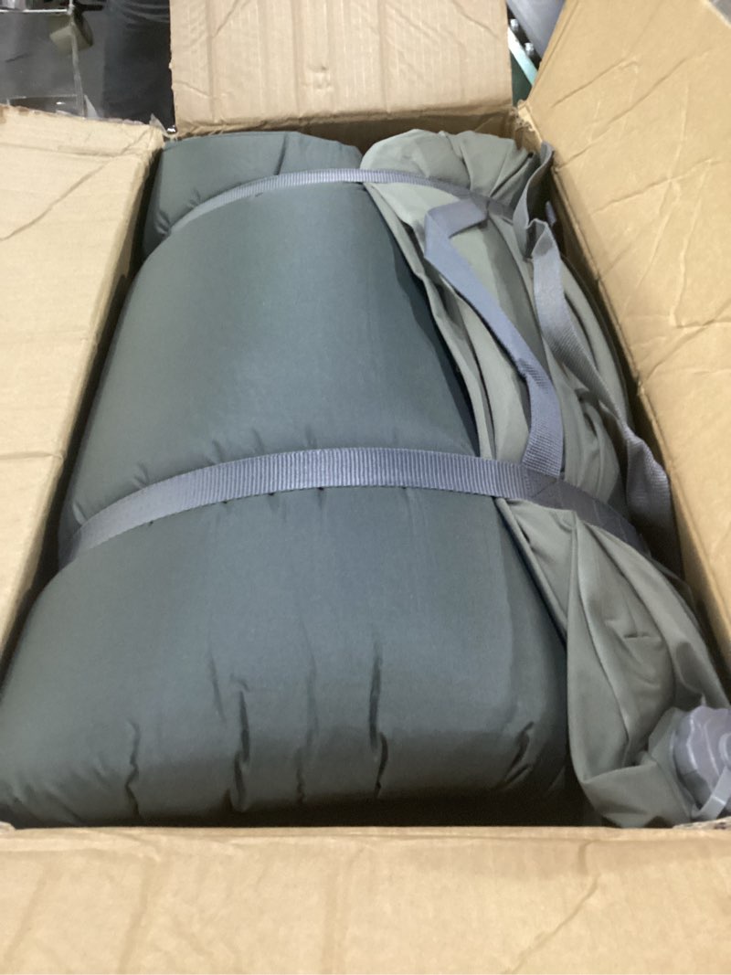 Condition photo showing Good Condition for lost horizon camping air mattress with foam, self inflating sleeping pad with pump sack, 4.5" thick, r-value 13, for rav4 rav4 mattress only