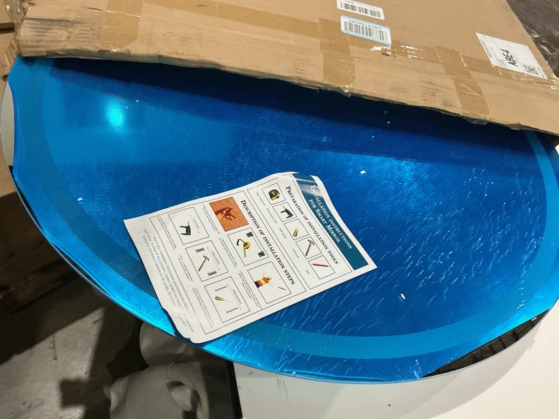 Condition photo showing Good Condition for round led bathroom mirror with lights, circular led mirror, wall-mounted illuminated bathroom mirror with 3 brightness colors, anti-fog, dimmable, shatterproof