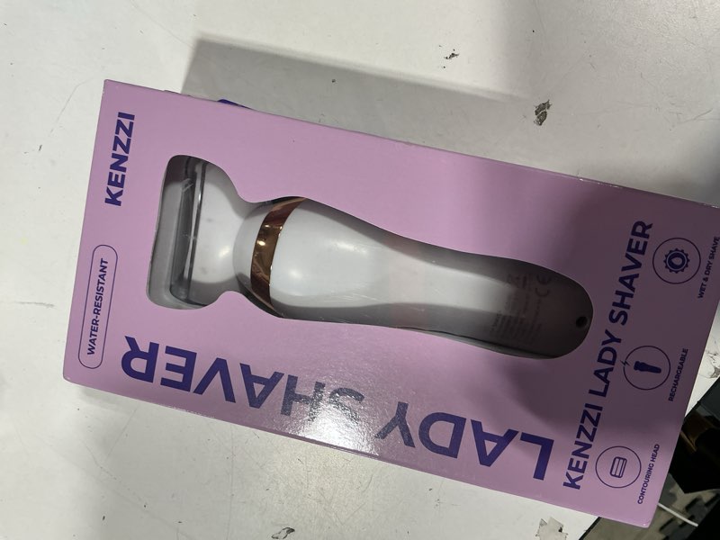 Condition photo showing New/Like New for kenzzi lady shaver rechargeable electric shaver for women, wet & dry use, water-resistant, contouring head