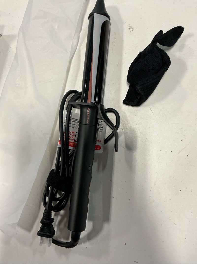 Condition photo showing Good Condition for annlary 1.25 inch curling iron, 1 1/4 titanium ceramic hair curler, fast heating curling wand with 8 heat settings with led display for all hair types dual voltage 110-240v for travel