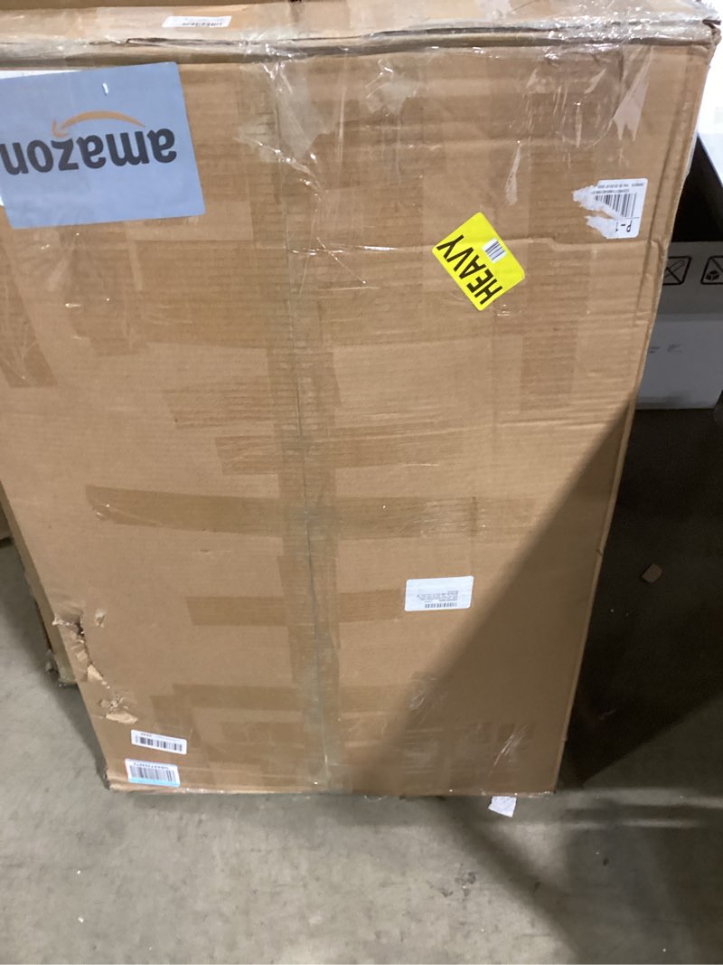 Condition photo showing Good Condition for Coffee Table with Storage, Modern Coffee Rable with Smooth Rounded Edges, Sliding Slatted Door, Open