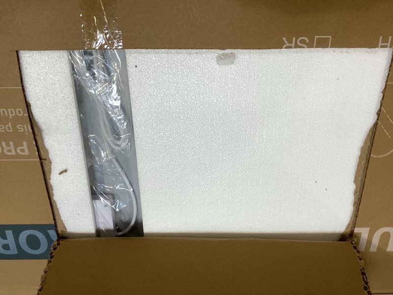 Condition photo showing As Is for koonmi full length mirror with led lights, 71"x26" lighted mirror with dimming & 3 color lighting, big mirror for bedroom, dressing room, rectangle,white standing mirror-rectangular 71"l x 26"w