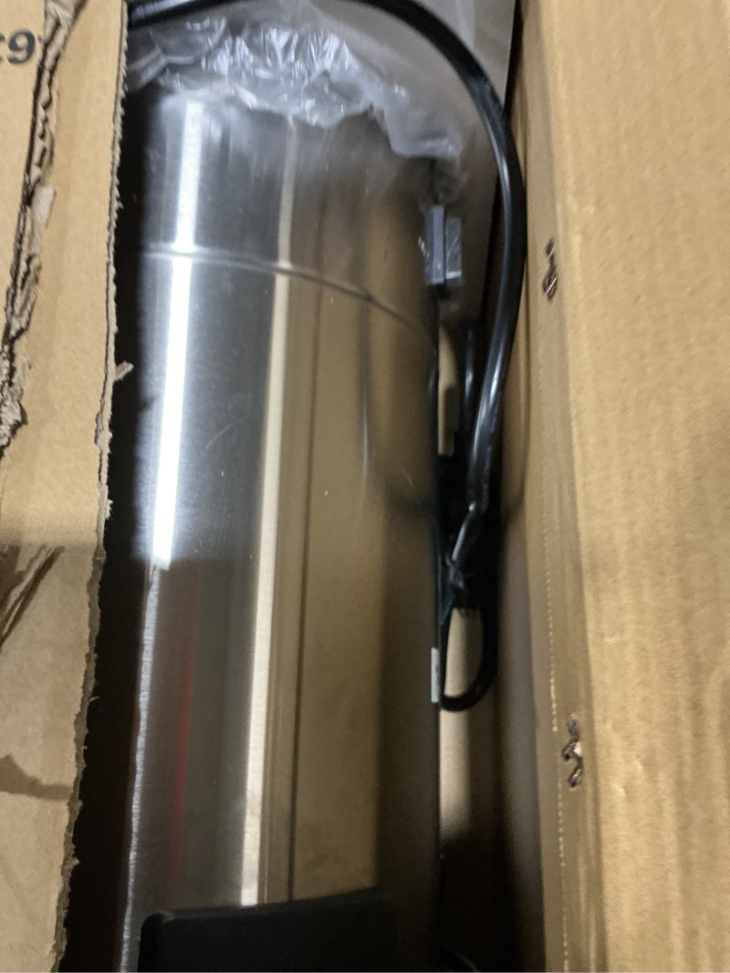Condition photo showing As Is for SYBO SR-CP-50B Commercial Grade Stainless Steel Percolate Coffee Maker Hot Water Urn for Catering, 50-Cup 8 L, Metallic 8L Metallic
