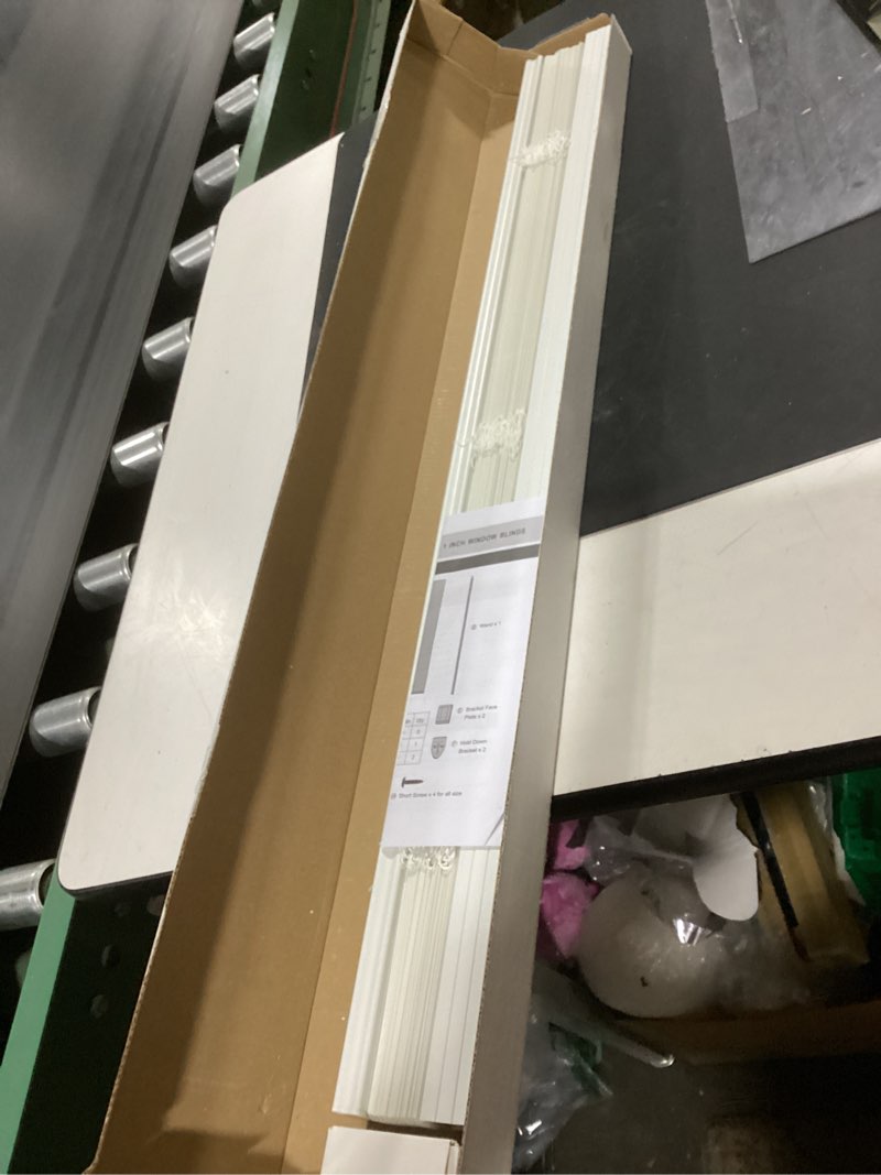 Condition photo showing Good Condition for cordless 1 inch window blinds, mirrotek cordless blinds light filtering mini blinds 31 x 64