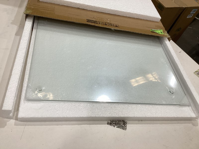 Condition photo showing New/Like New for tempered glass cutting board long lasting clear glass scratch, heat, shatter resistant, dishwasher safe. (xxlarge 18x24") 24"l x 18"w