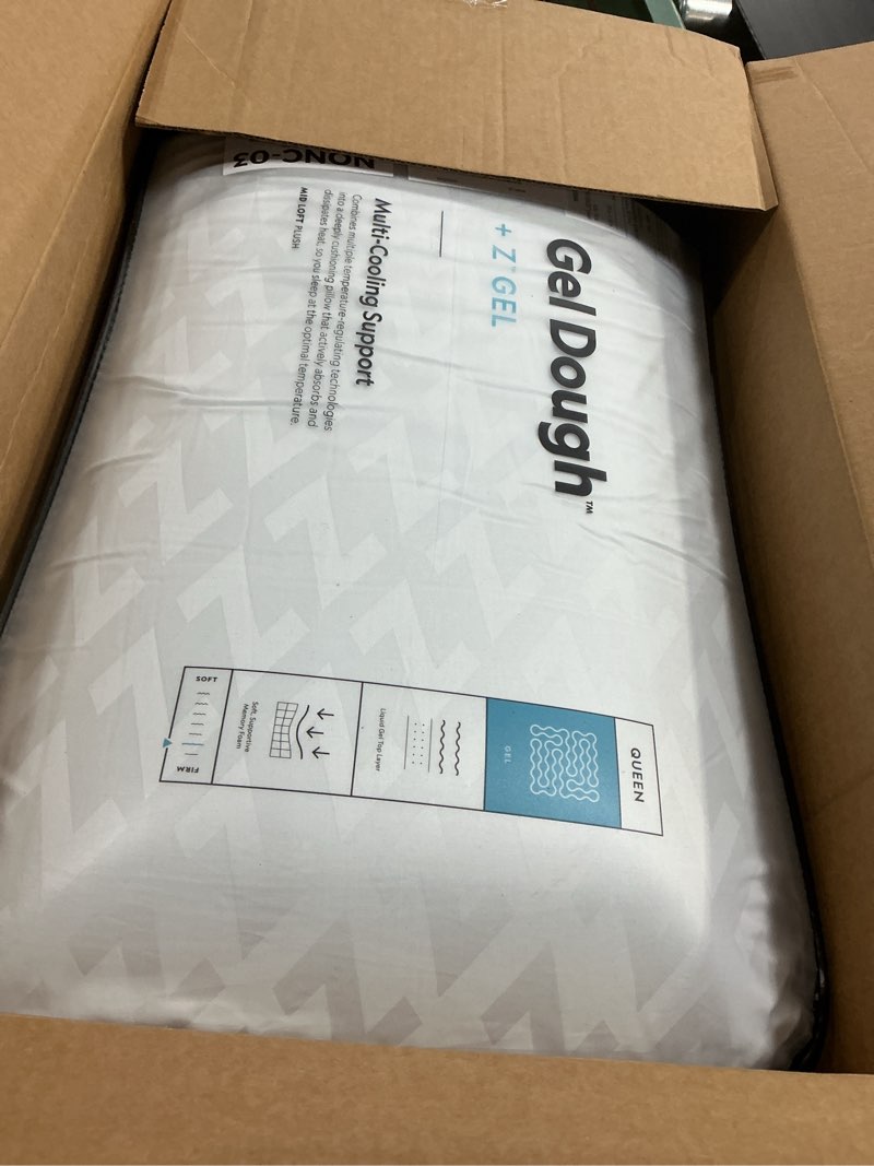 Condition photo showing Good Condition for Z Gel-Infused Dough Memory Foam + Z Gel Pillow - Removable Tencel Cover - Queen - Mid Loft Queen Mid Loft