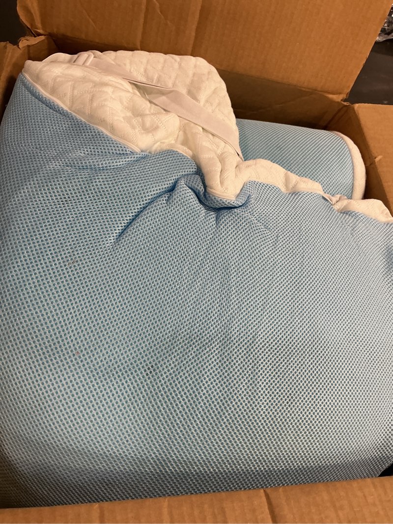 Condition photo showing As Is for 4 Inch Gel Memory Foam Mattress Topper Twin Size, Cooling Bed Topper for Pressure Relief with Removable Breathable Soft Cover, CertiPUR-US Certified 4 Inch(Topper with White Cover) Twin