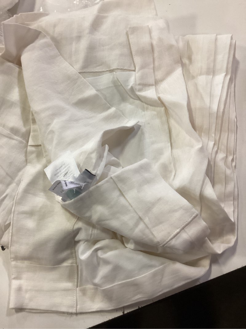 Condition photo showing Good Condition for european linen curtain, 48x96, cream(1) panel