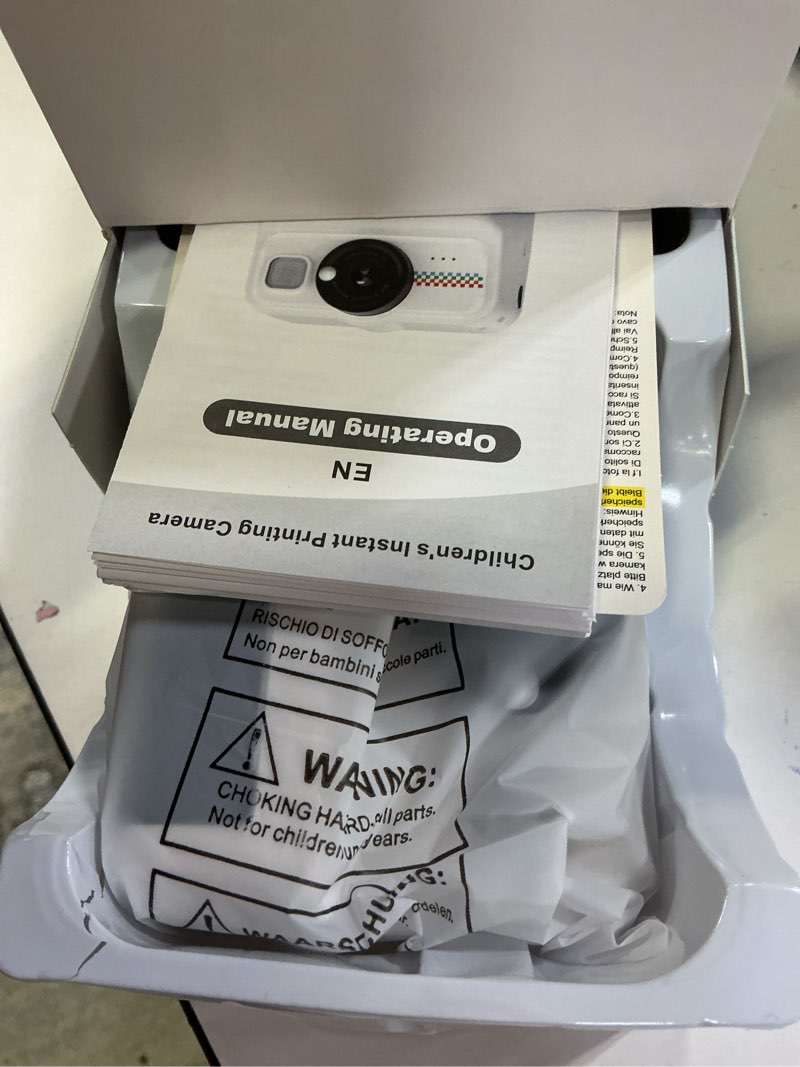 Condition photo showing New/Like New for Kids Instant Print Camera, 1080P HD Kids Camera Instant Print with 3 Rolls Print Paper & 32GB Card, Ideal Kid Toys Gifts for Boys & Girls Age 3-14 (Black)