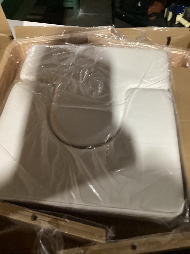 Condition photo showing Good Condition for Yoga Headstand Bench, Yoga Inversion Chair, Headstand Trainer with Wood Frame and Pu Pad,Stand Yoga Chair Stress Relief, Balance Training, Body Shaping, Load Capacity 300 Pounds White Wood