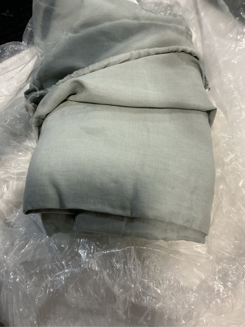 Condition photo showing Good Condition for european linen duvet cover set, king/cal king, mist