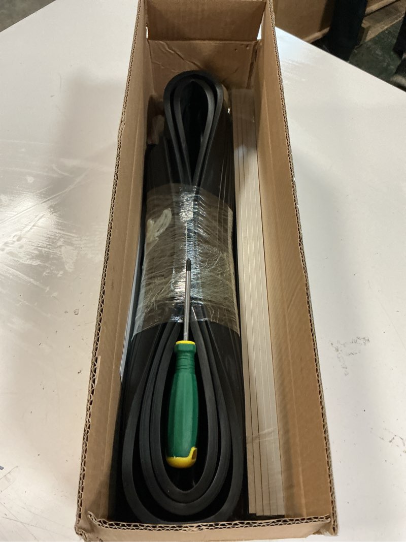 Condition photo showing Good Condition for 8 FT Garage Door Seals Bottom Rubber, Heavy Duty U+O Ring Garage Door Bottom Seal with Aluminium Track Retainer Kit, Universal Garage Door Weather Stripping for Home Garage Protection