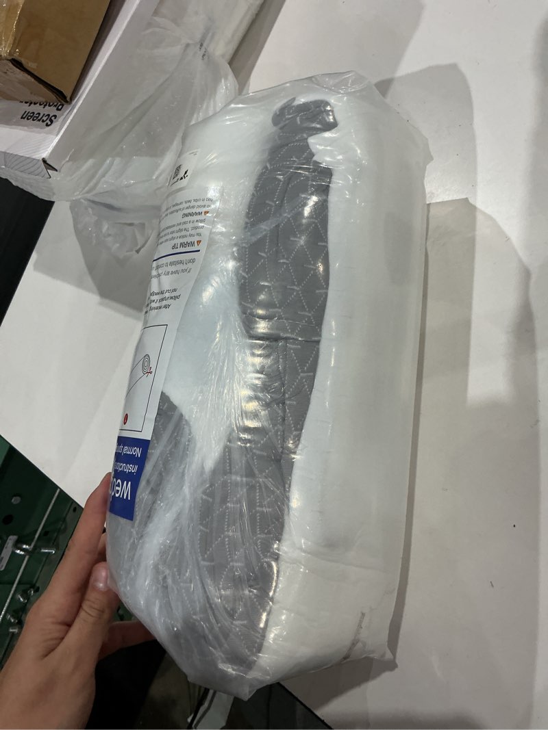 Condition photo showing New/Like New for ruqmuis 3pcs wedge pillow set for after surgery, adjustable 9&12 inch bed wedge pillow for sleeping, incline pillow wedge for headboard, post surgery, acid reflux, neck&back support, white/grey white/grey adjustable 9&12 inch + 1 head pillow