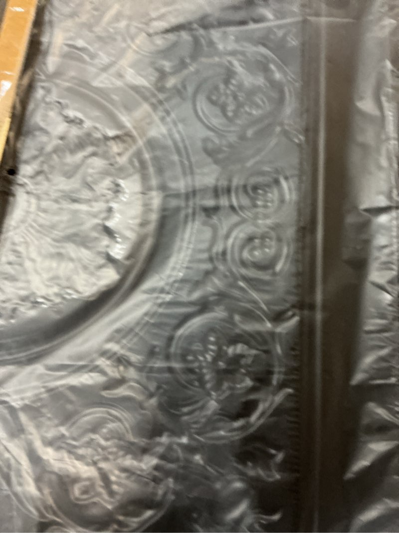 Condition photo showing New/Like New for WOWSTAR 12-Pack 24"x24" Drop Ceiling Tiles, Waterproof Glue Up Vintage Style 3D Ceiling Tiles, Black Black-12 Pcs