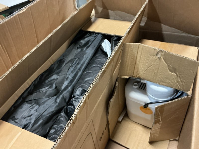 Condition photo showing Good Condition for portable sauna for home, personal spa steam sauna with 10 min fast heating & 9 levels heat, warm sauna tent with 3l/1200w steamer, folding chair, remote control for body relaxation,32" x 32" x 71" black