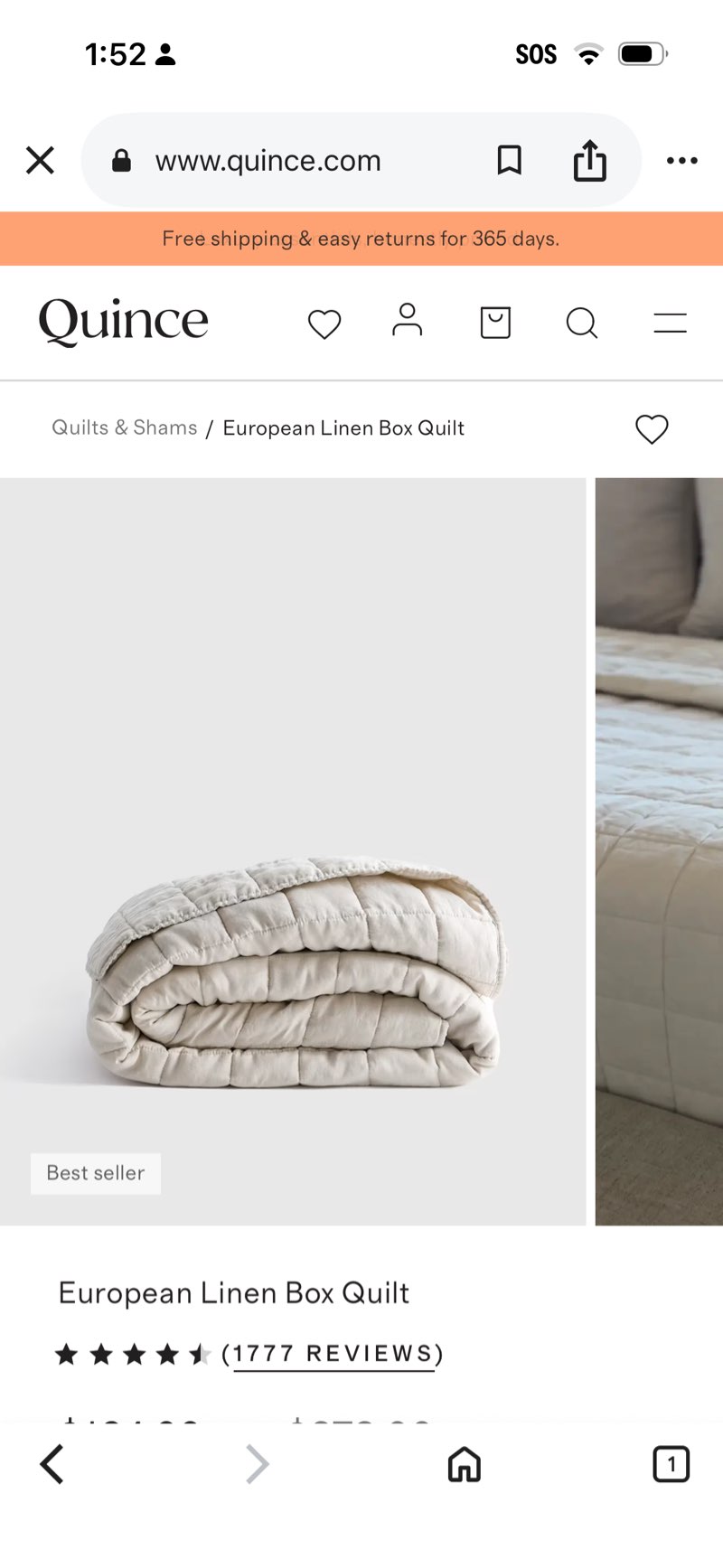 european linen box quilt full/queen