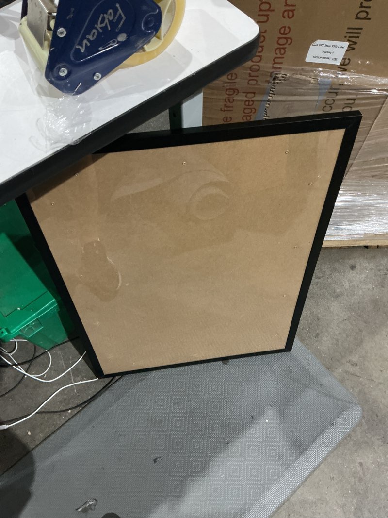 Condition photo showing As Is for naokboee 20x28 picture frame in black, photo frames with plexiglass, horizontal and vertical formats for wall mounting 20"x28"