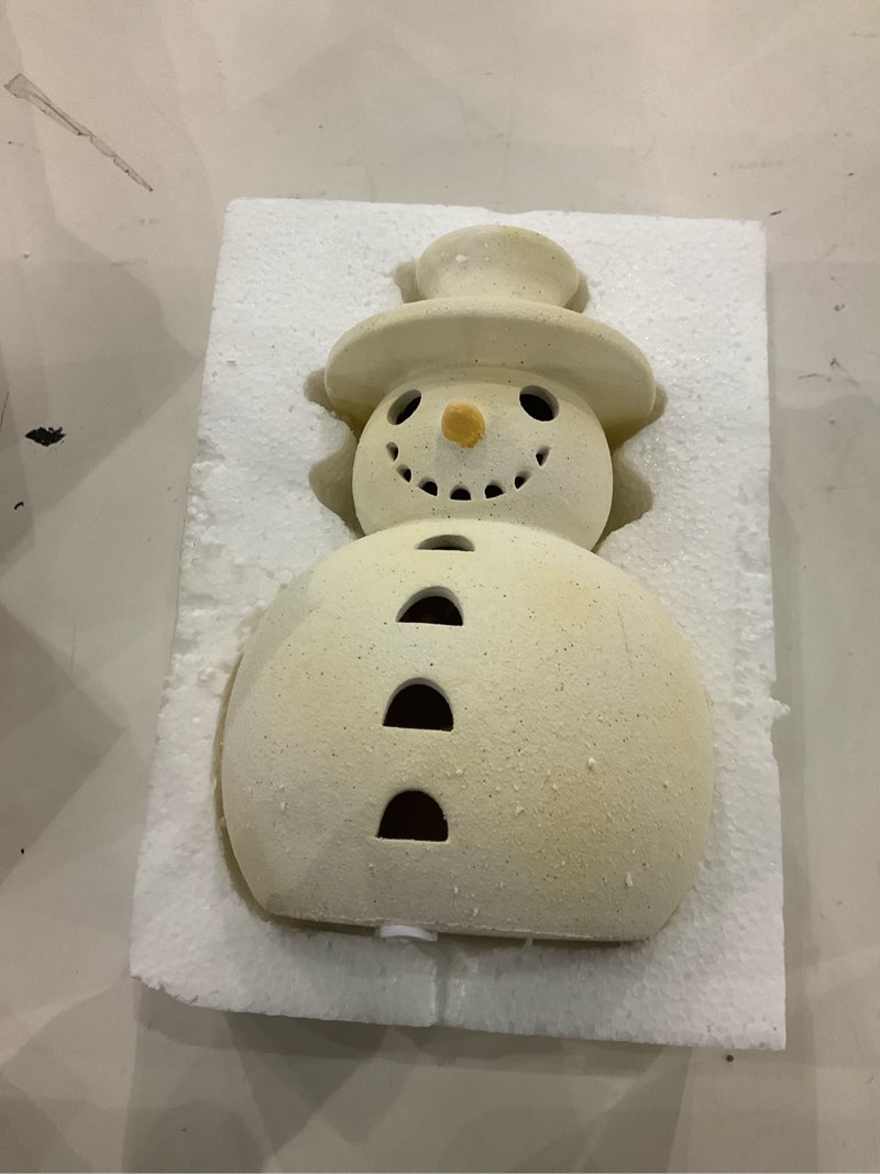 Condition photo showing New/Like New for Christmas Decorations - Handmade Terracotta Snowman Figurines - White Clay Winter Decor Holiday Rustic Unique Decor for Home Table Room Farmhouse Indoor Outdoor-S Small