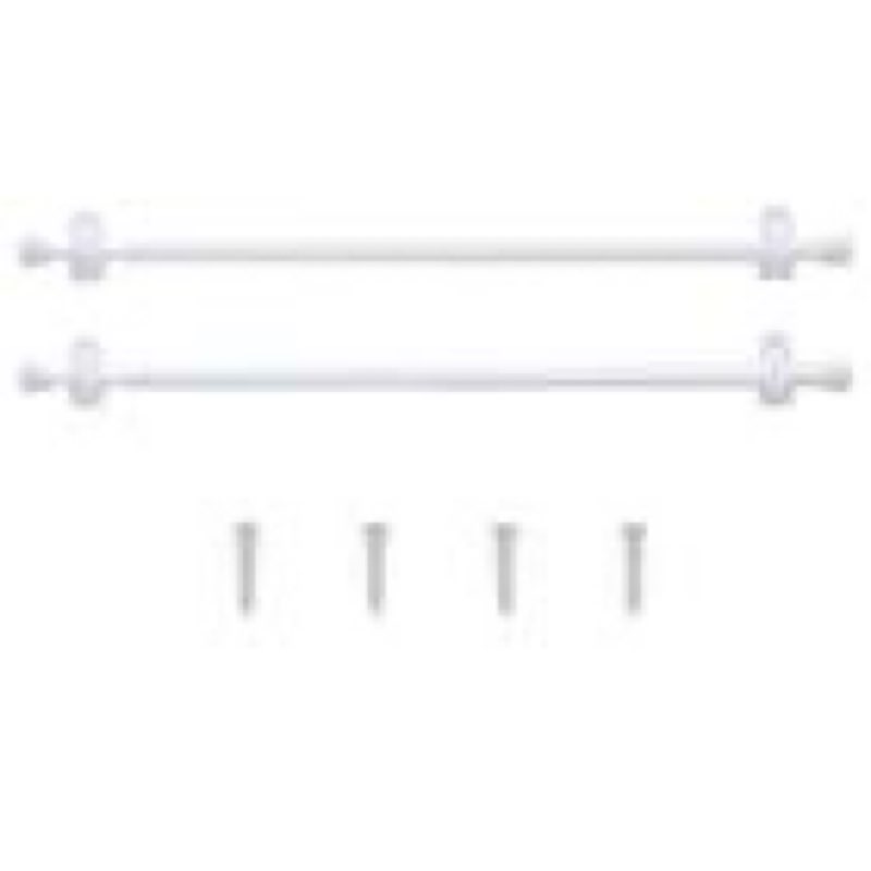 window curtain rod set 83”-122”