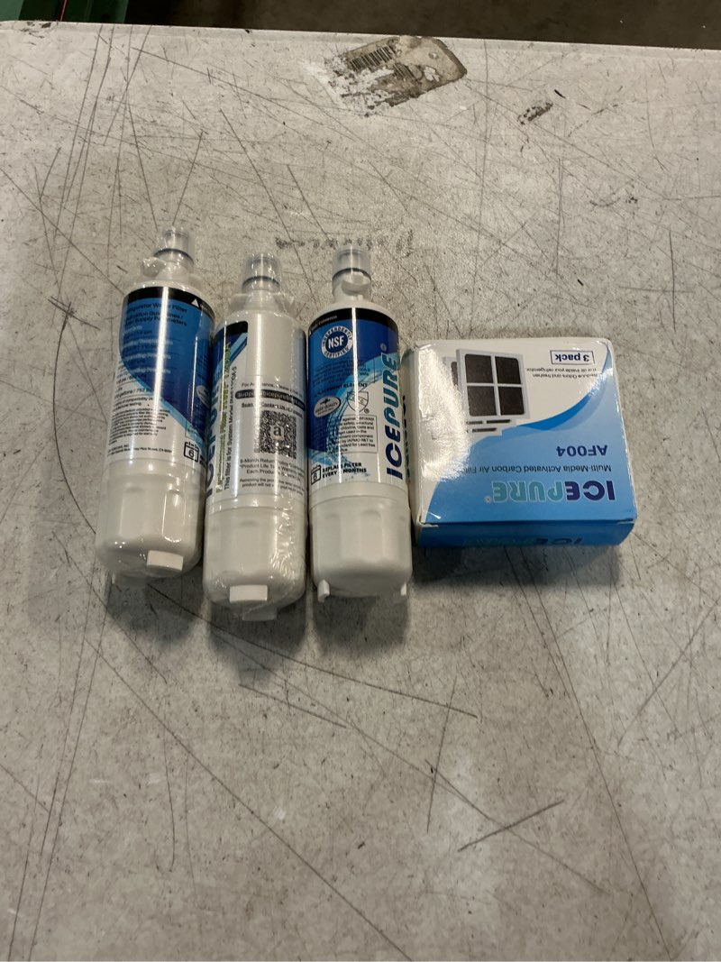 Condition photo showing Good Condition for icepure adq36006101 replacement for lg lt700p, kenmore elite 9690, adq36006102, rfc 1200a, 46-9690 469690, adq36006101-s, lfxs30766s, wsl-3, fml-3, refrigerator water and lt120f fresh air filte,3combo chlorine, odor removal 6 piece set