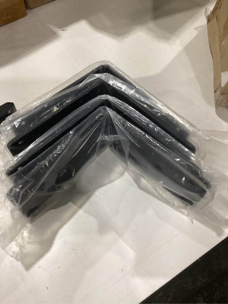 Condition photo showing New/Like New for 5x5“ Heavy Duty Shelf Brackets?L Brackets for Shelves Fence Pergola Brackets Angle Bracket for Post Wood?90 Degree Corner Bracket?Corner Brace for Floating Shelf Countertop Support Brackets 4 Pack