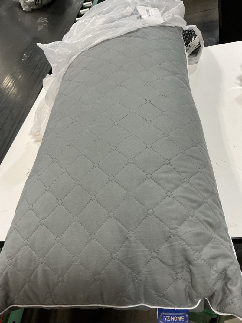 Condition photo showing Good Condition for yz home waffle weave body pillow for adults - memory foam body pillow with removable pillowcase - firm and fluffy - large long bed pillows for side sleepers, washable (grey)