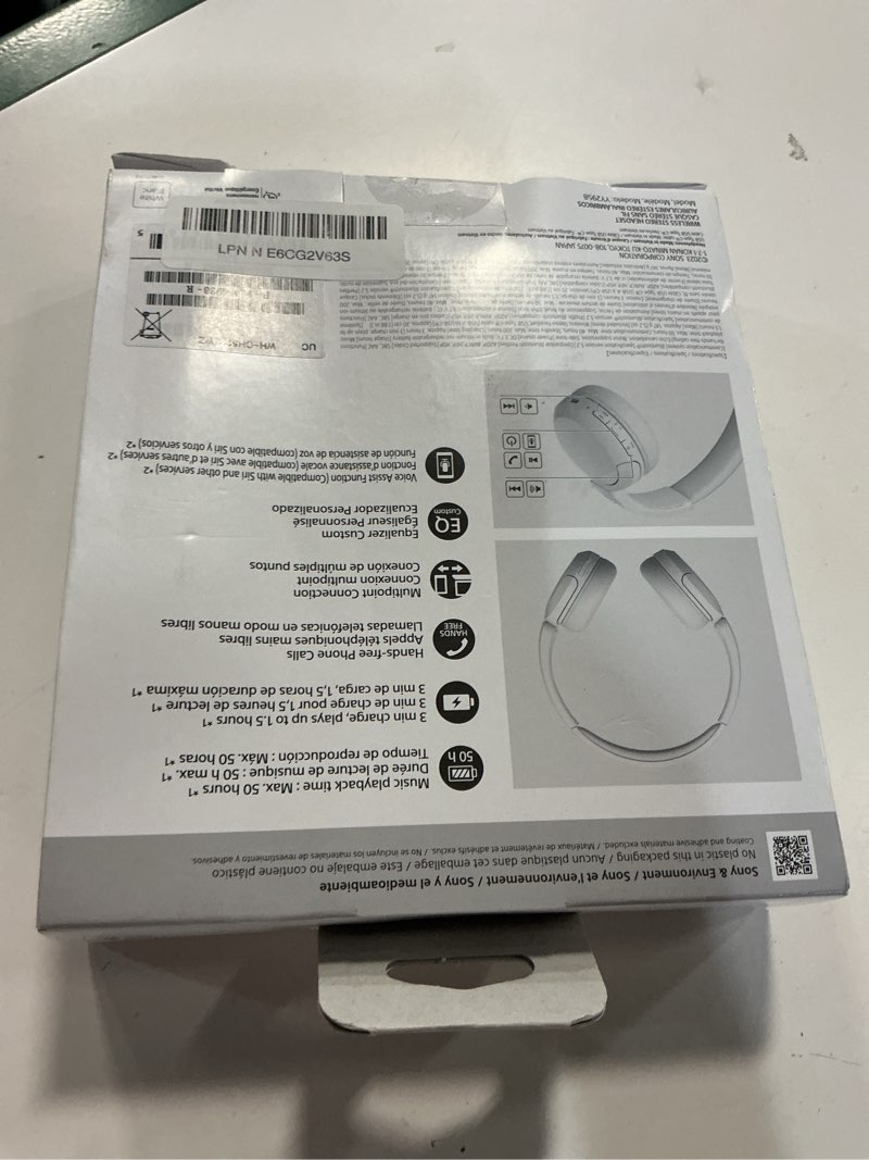 Condition photo showing Good Condition for sony wh-ch520 wireless headphones bluetooth on-ear headset with microphone and up to 50 hours battery life with quick charging, white