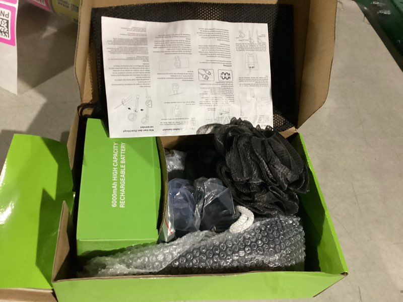 Condition photo showing Good Condition for Portable Shower for Camping, [Long-Lasting] Spopal 6000mAh Rechargeable Camping Shower with Intelligent LED Display, 4 Spray Modes, IPX7 Waterproof Outdoor Camp Pump for Hiking, Travel, Car, Pet Black